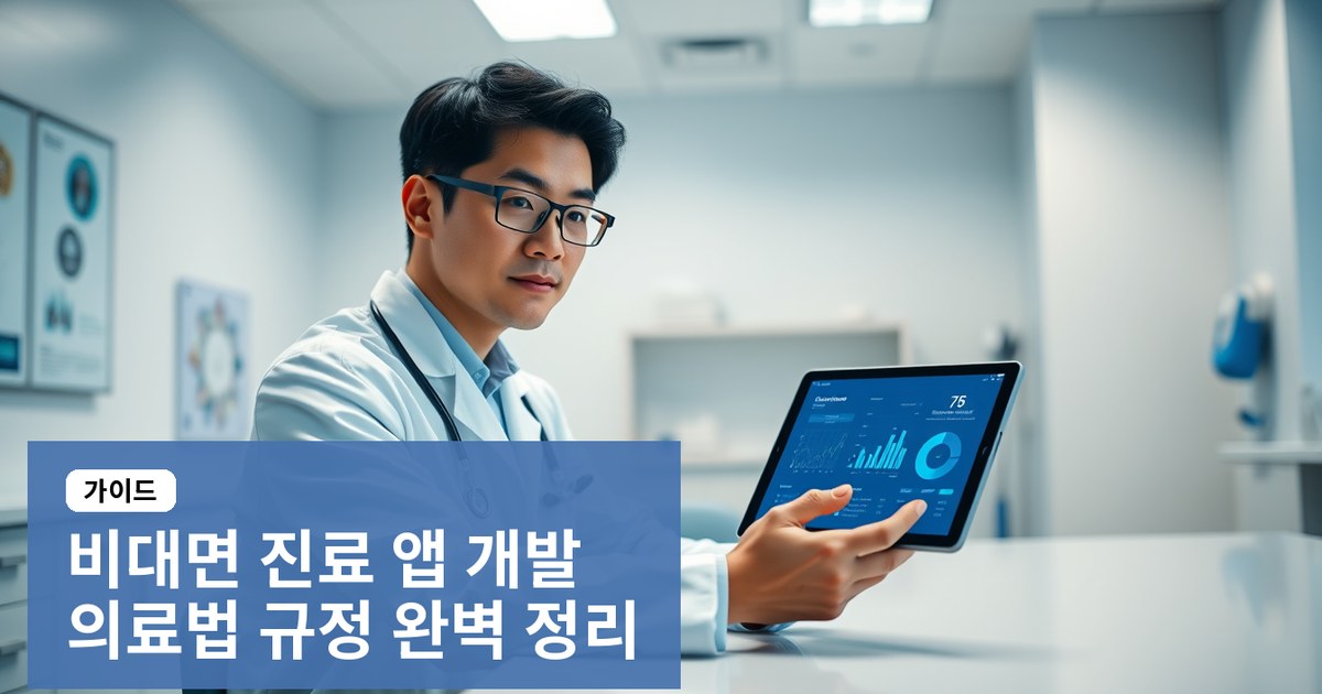 비대면 진료 앱 개발 가이드 2026 — 의료법 규정과 기술 구현 포인트