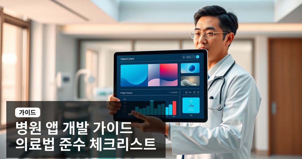 병원·의원 앱 개발 가이드 - 예약, EMR 연동, 의료법 준수 체크리스트