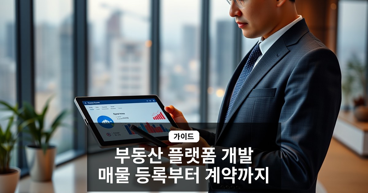 부동산 중개·분양 플랫폼 개발 가이드 — 매물 등록부터 계약까지