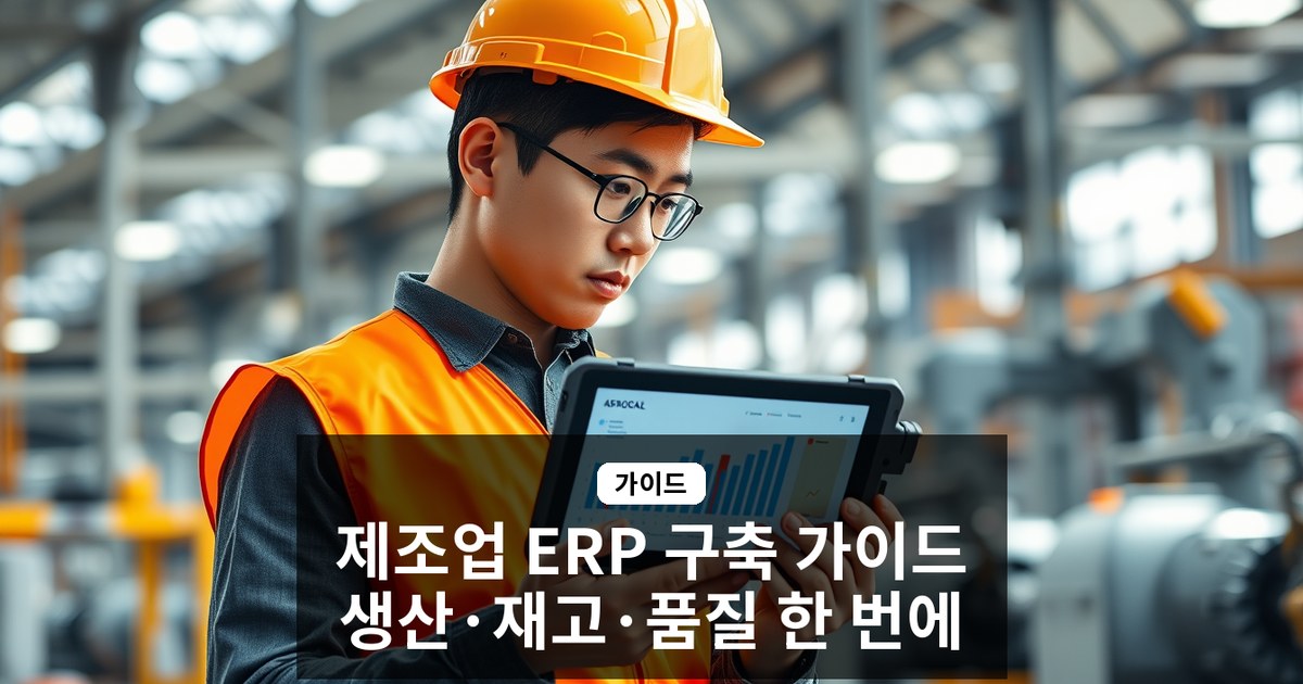 제조업 ERP 구축 가이드 — 생산관리·재고·품질·원가를 하나로
