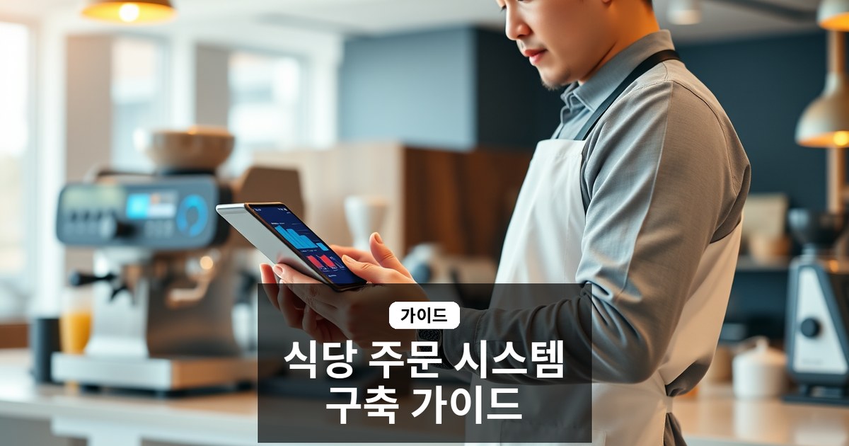 식당·카페 주문 시스템 구축 가이드 — 포스, 키오스크, 앱 주문까지
