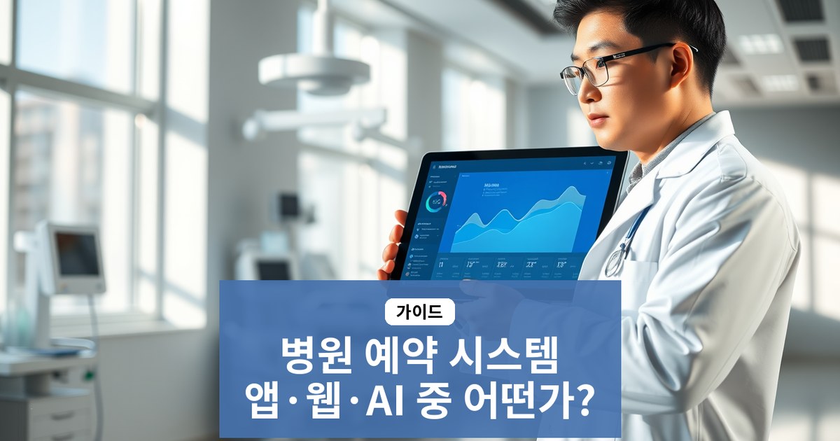 병원 예약 시스템 구축: 앱·홈페이지·AI챗봇 중 효율적인 채널은?