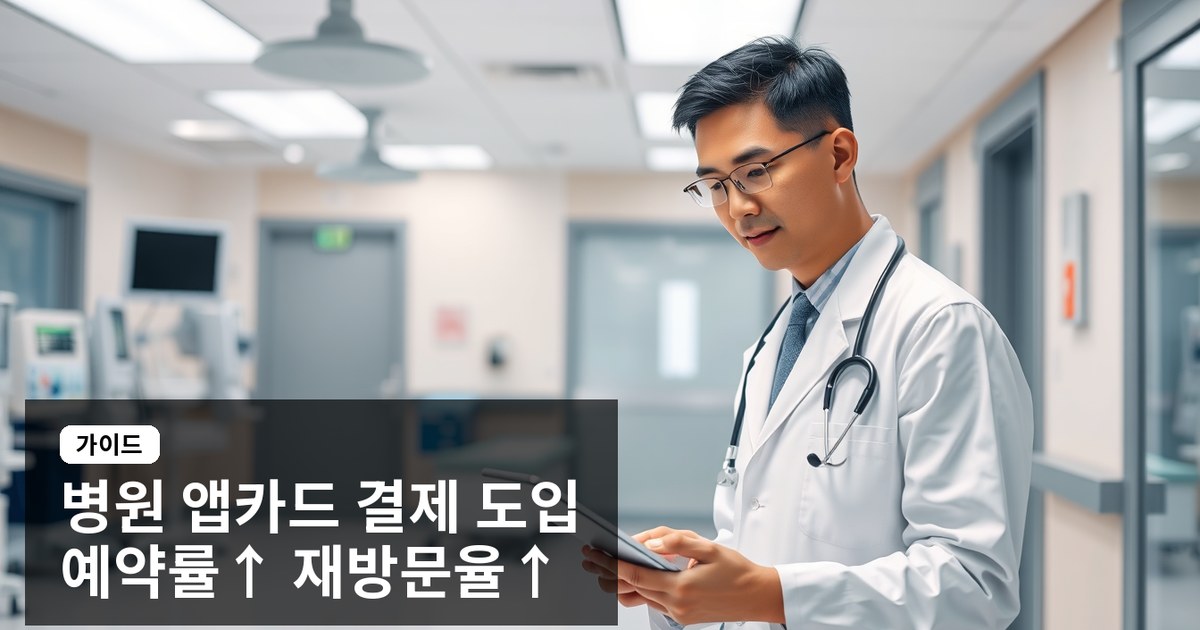 병원 앱카드 결제 도입 가이드: 예약률과 재방문율 높이는 방법