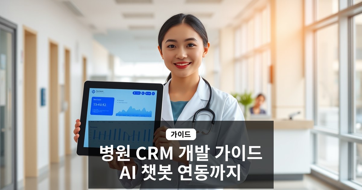 병원·의료기관 CRM 개발 가이드: 환자 예약, AI 챗봇, 비용 분석 (2026)