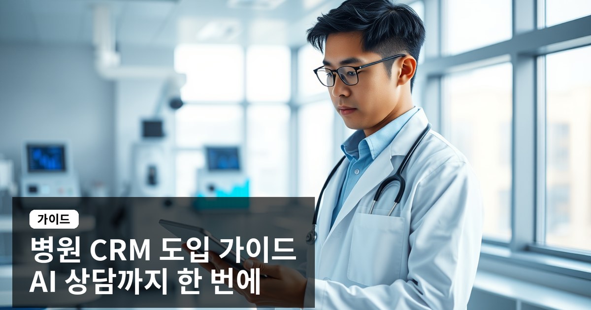 의료기관 전용 CRM 개발 가이드 | 환자 관리부터 AI 상담까지 병원 운영 효율화 방법