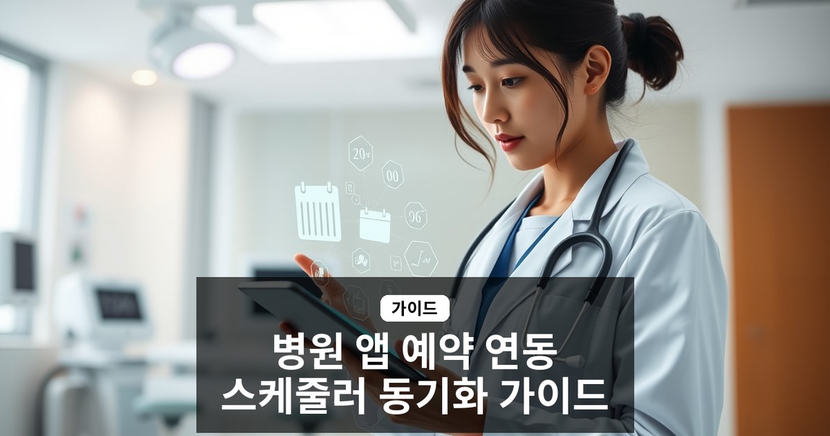 병원 앱 예약 연동 가이드: 진료 스케줄러 동기화 방법과 비용 분석