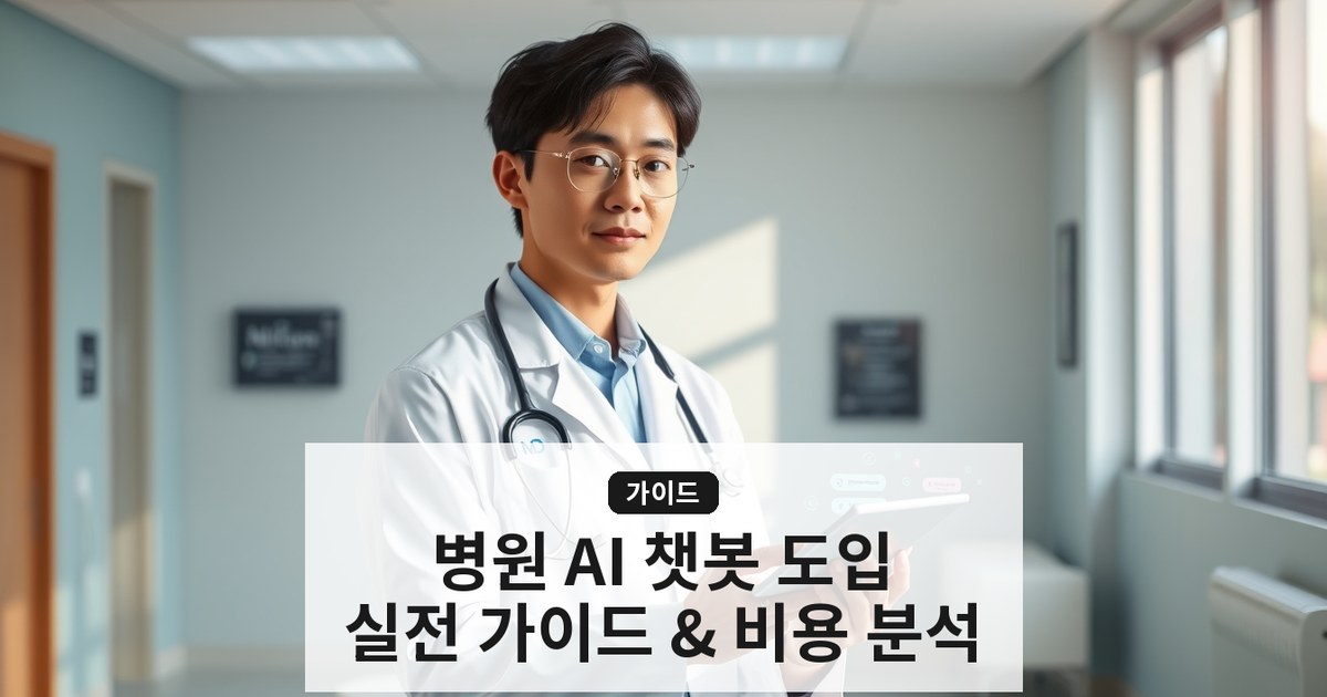 [병원 AI 챗봇 도입 가이드] 의료법 준수·EMR 연동·상담 전환율 높이는 실전 전략과 비용 분석