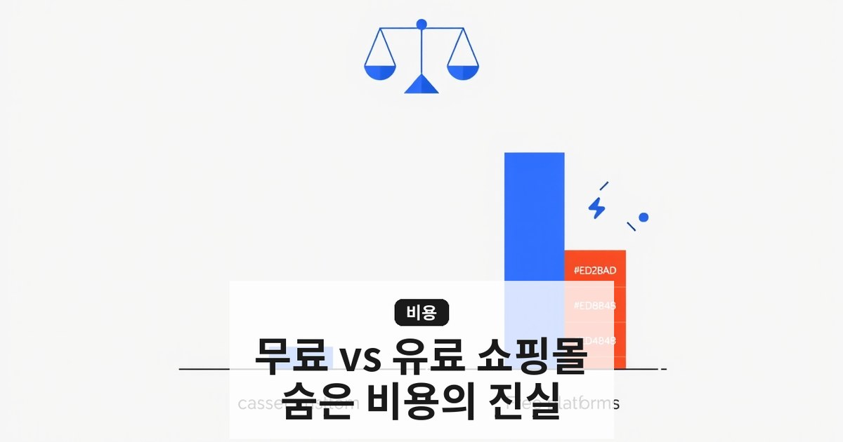 쇼핑몰 만들기 무료 vs 유료: 카페24와 자체 개발의 숨은 비용과 확장성 비교