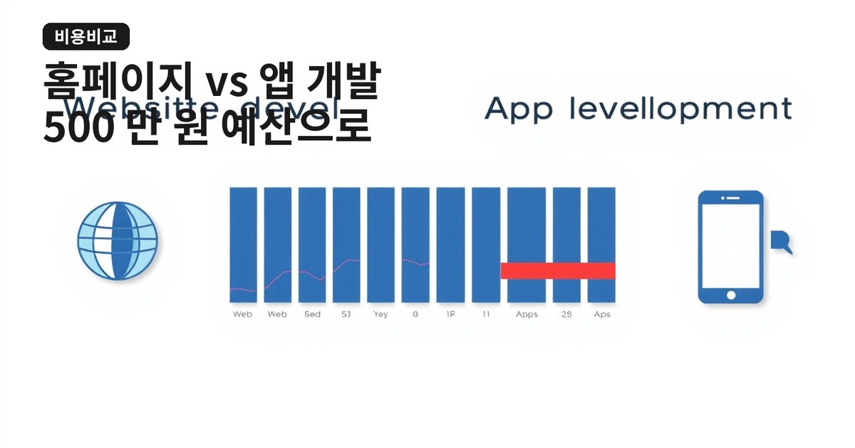 홈페이지 제작 비용 vs 앱 개발 비용 비교: 예산 500 만 원으로 어떤 도입이 효과적일까요?