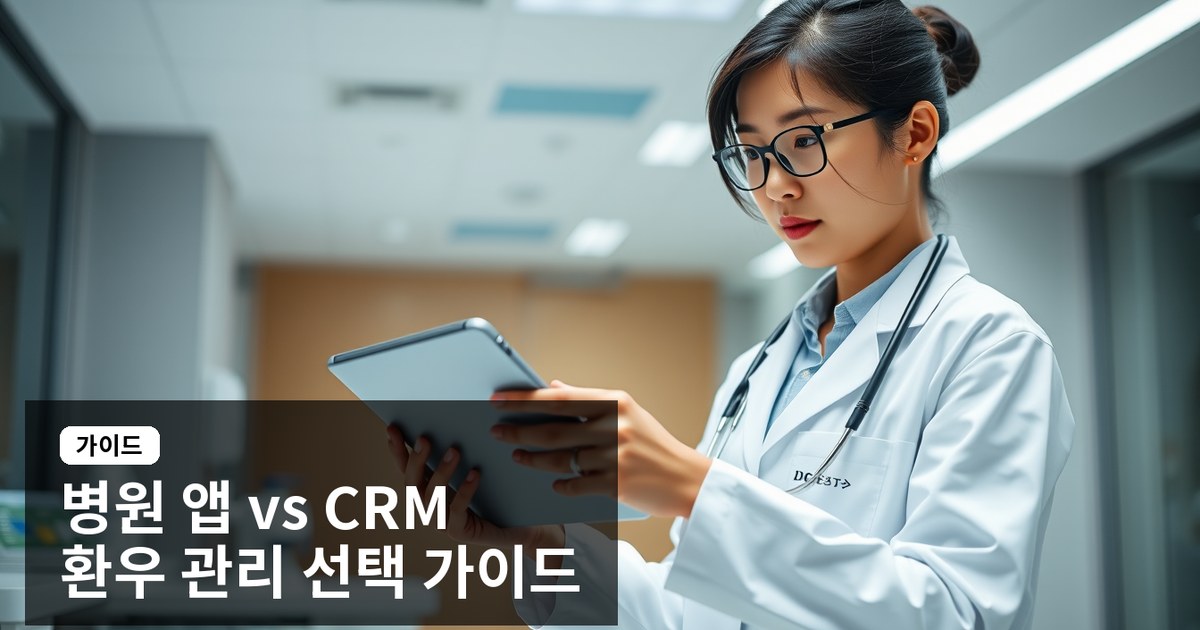 병원 앱과 의료기관 CRM, 환우 관리 시스템 선택 가이드 (2026)