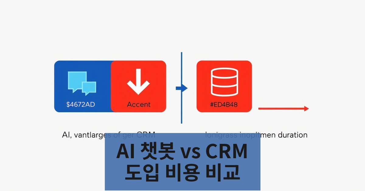 AI 챗봇 vs CRM 연동, 중소기업 도입 비용과 구축 기간 비교 가이드