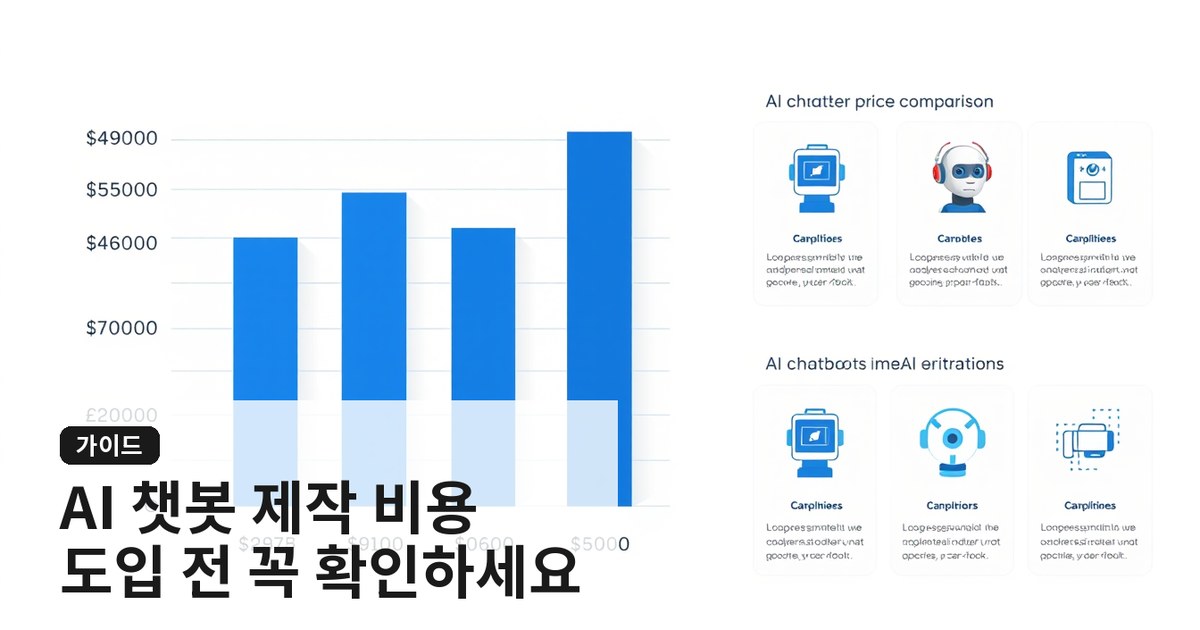 AI 챗봇 제작 비용과 종류 비교 가이드, 도입 전 꼭 확인하세요