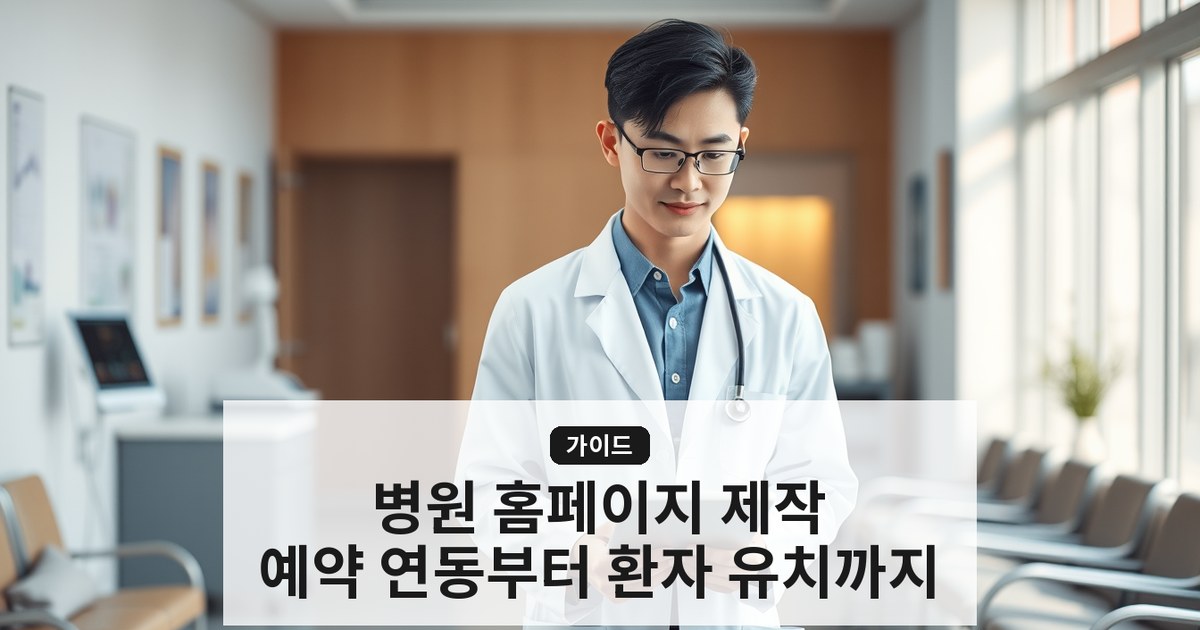 병원 홈페이지 제작 가이드: 예약 연동과 의료법 준수부터 환자 유치 전략까지