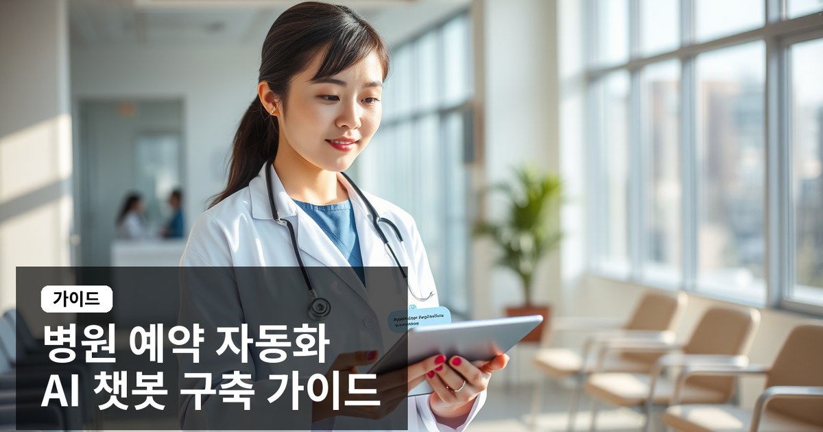 병원 카카오톡 ai 챗봇 개발 가이드 — 예약 문의 자동화와 비용 체크리스트
