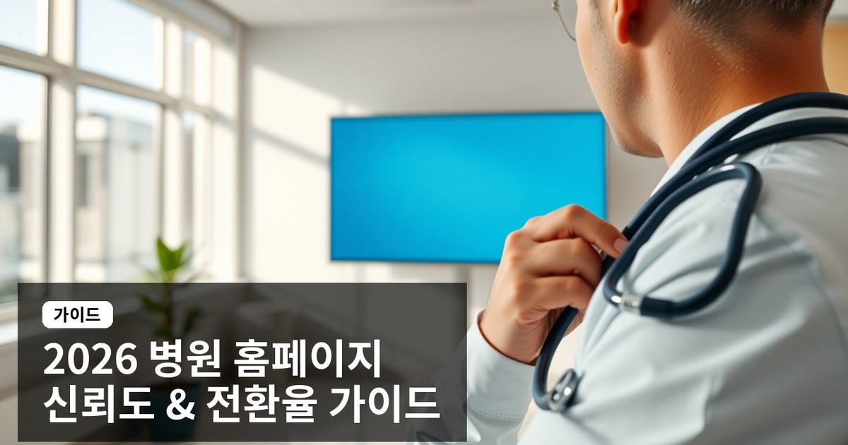 2026 병원 홈페이지 제작 가이드: 신뢰도 구축과 상담 전환율 높이는 필수 구성 요소와 비용 분석