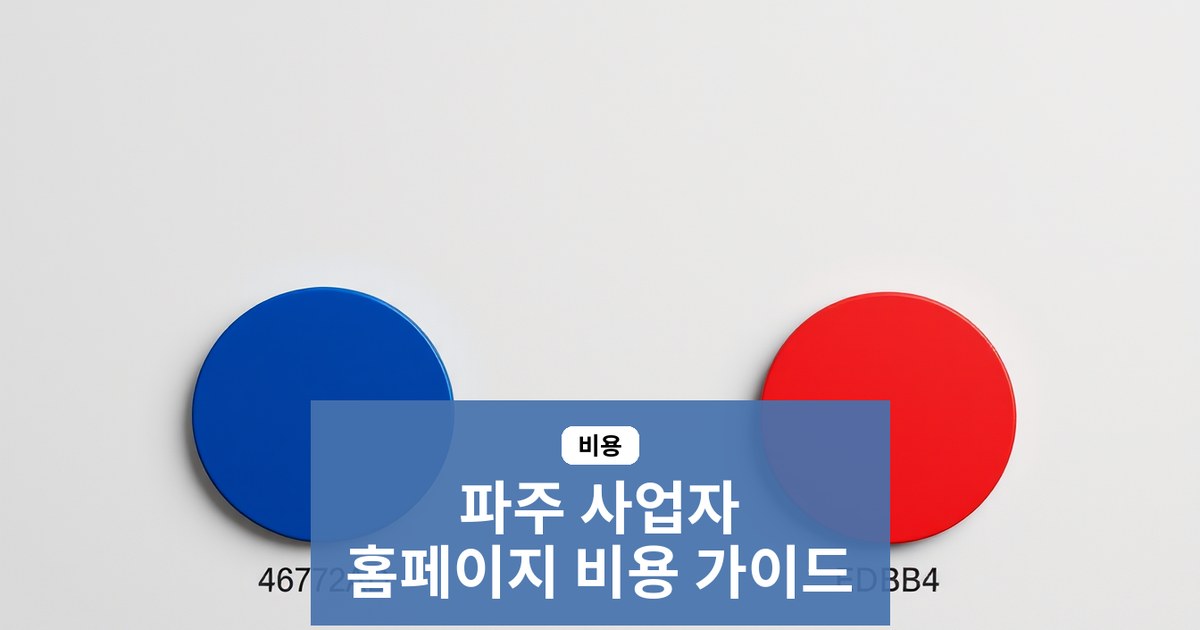 경기도 파주 사업자를 위한 홈페이지 제작 비용과 IT 외주 선택 가이드