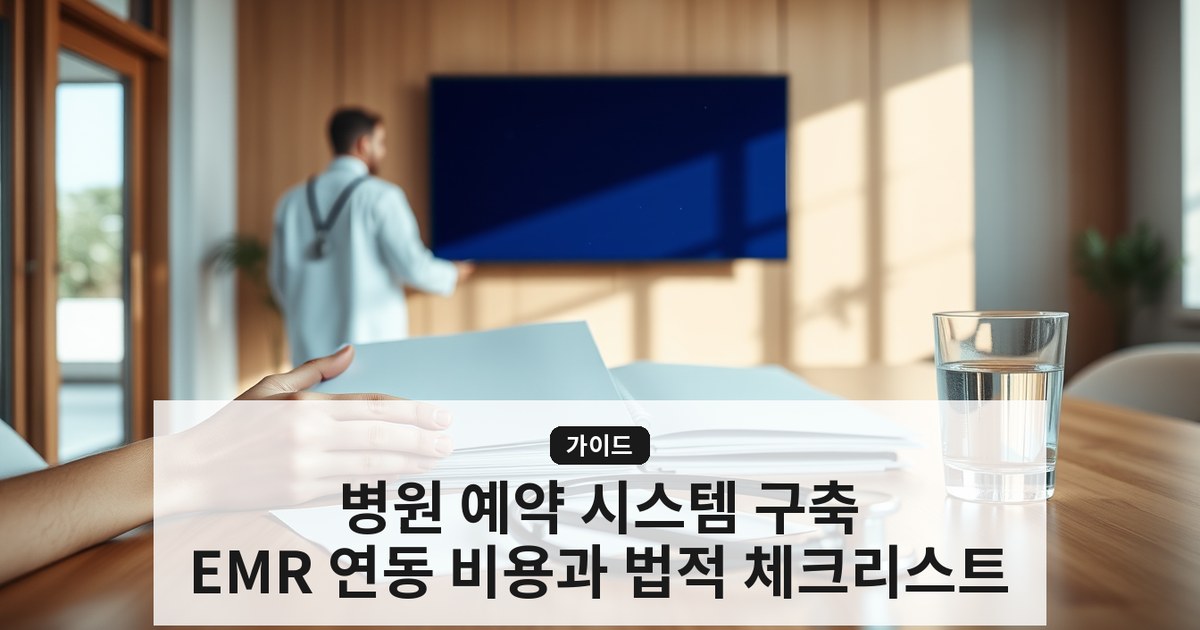 병원 예약 시스템 구축 가이드: EMR 연동 비용과 의료법 준수 체크리스트