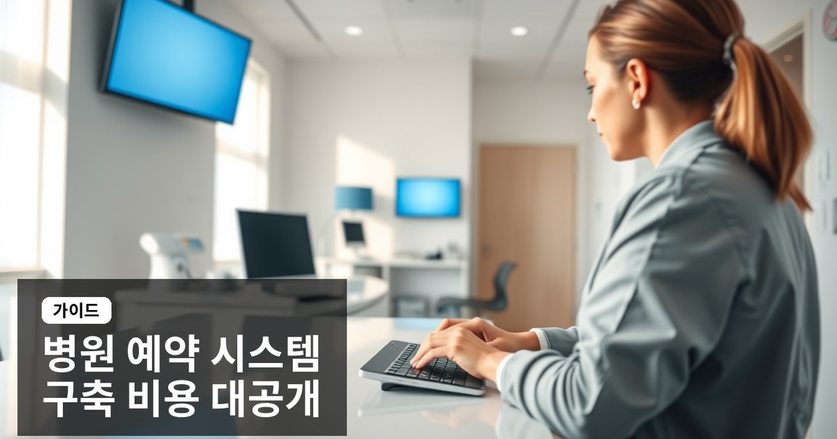 병원 예약 시스템 구축 가이드 앱과 웹 AI 연동 비용 분석 실전 선택 기준