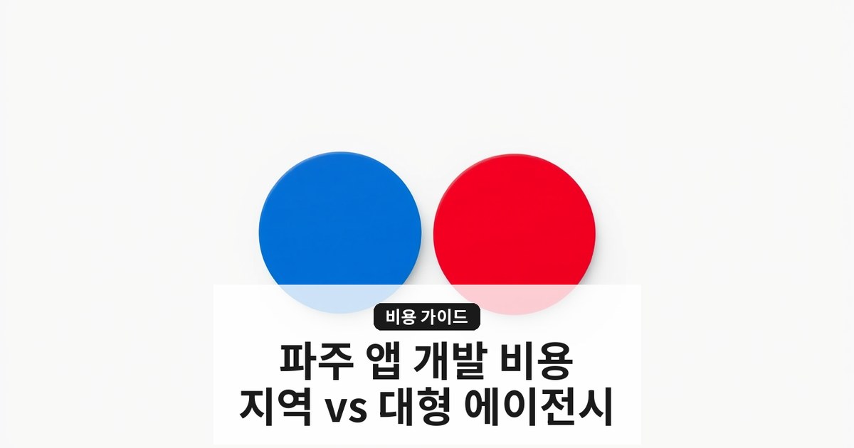 파주 앱 개발 비용과 홈페이지 제작, 지역 업체와 대형 에이전시 선택 가이드