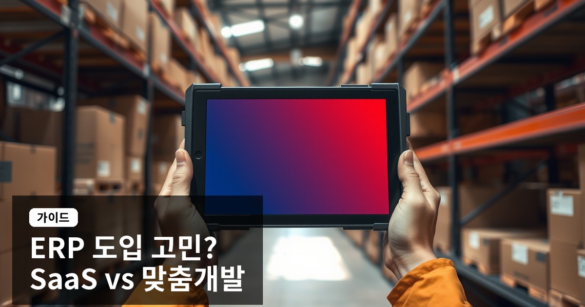 중소기업 ERP 시스템 구축 가이드 - SaaS vs 맞춤개발 비교와 도입 절차
