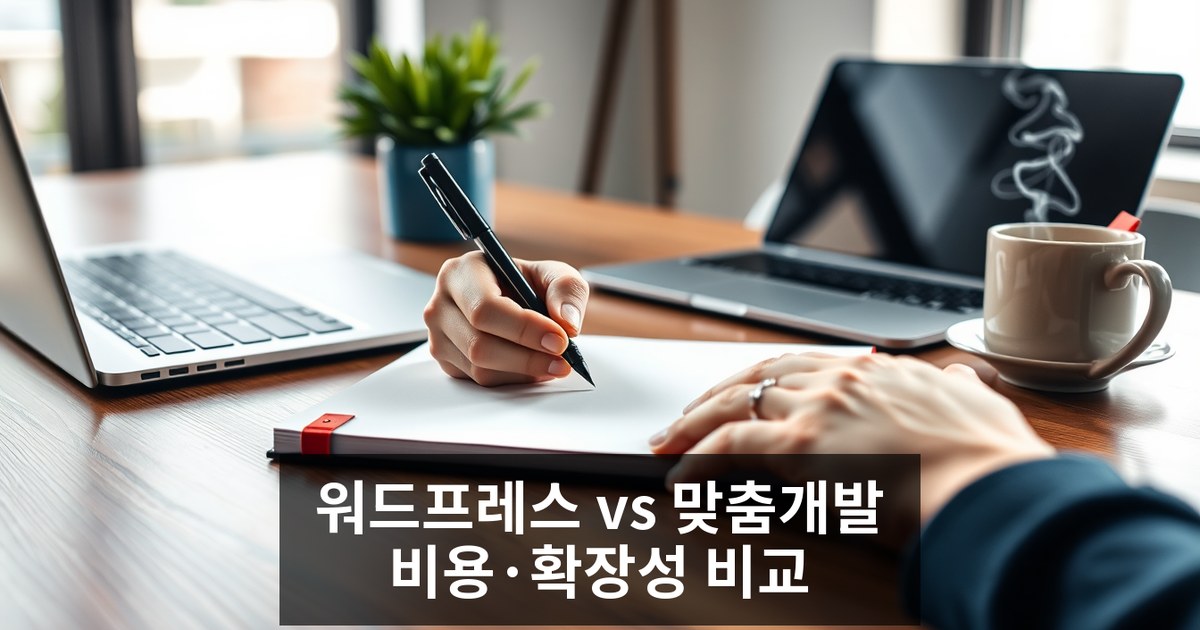 워드프레스 vs 맞춤 개발 — 비용·유지보수·확장성 완전 비교