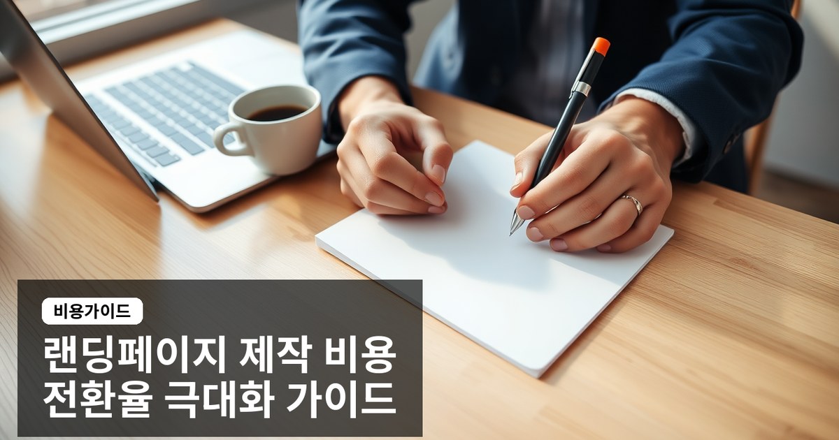 랜딩페이지 제작 비용과 전환율 극대화 가이드 (2026 최신 기준)