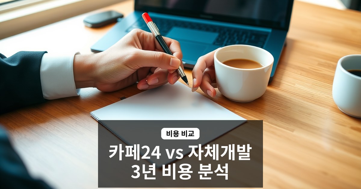 쇼핑몰 만들기 카페24와 자체 개발 비교 가이드, 3년 비용 분석으로 올바른 선택하기