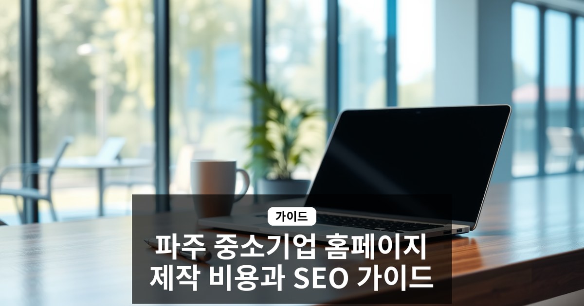 파주·경기도 중소기업 홈페이지 제작 가이드: 로컬 SEO와 반응형 필수 체크리스트