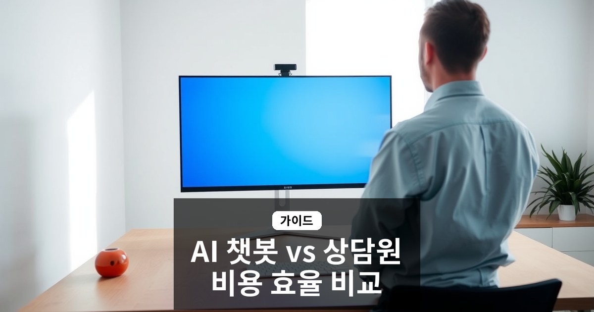 AI 챗봇 대 상담원 비교 : 중소기업 고객 응대 비용과 효율성 분석
