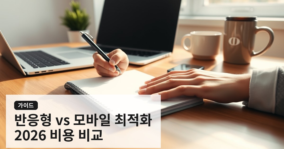 홈페이지제작 반응형과 모바일 최적화 차이와 비용 비교 2026