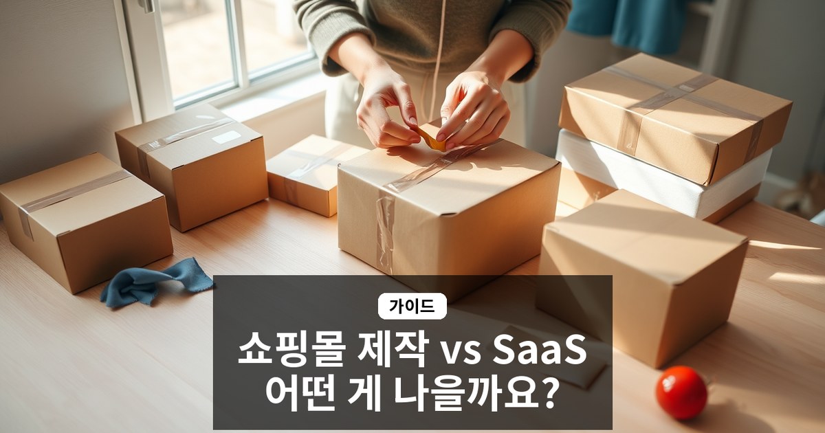 쇼핑몰 제작 업체 vs SaaS 플랫폼, 내 사업에 맞는 선택 가이드