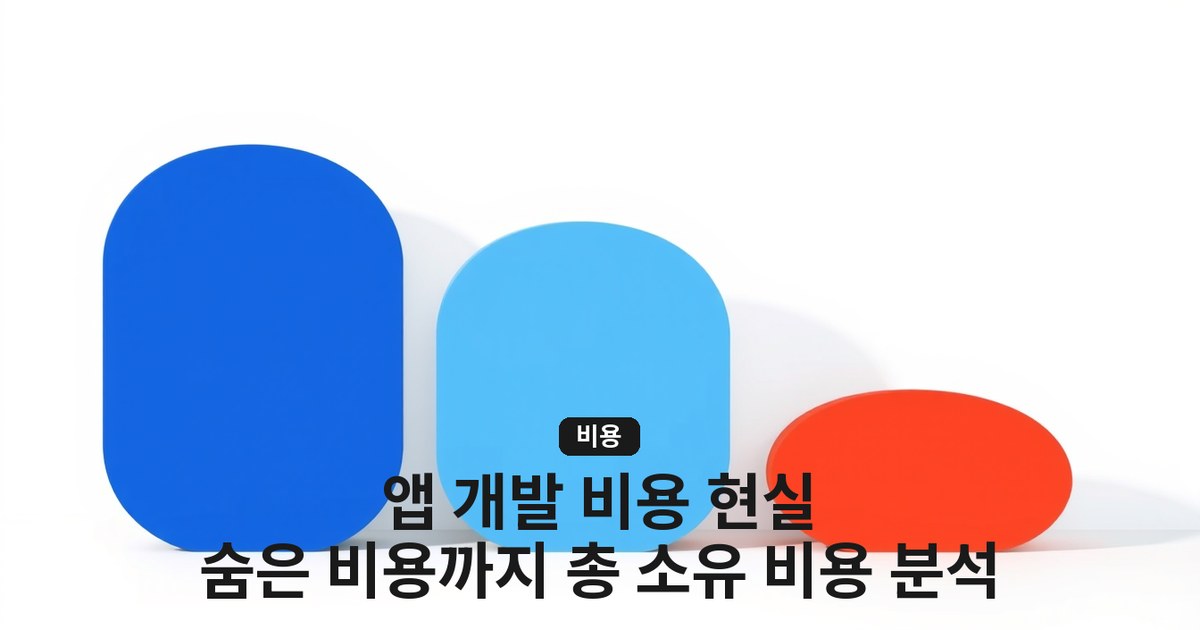 앱 개발 비용 현실: 숨은 비용까지 포함한 총 소유 비용 분석과 예산별 견적표