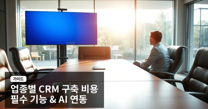 CRM 개발 가이드: 병원·소매·법무 업종별 구축 비용과 필수 기능 비교 (2026)