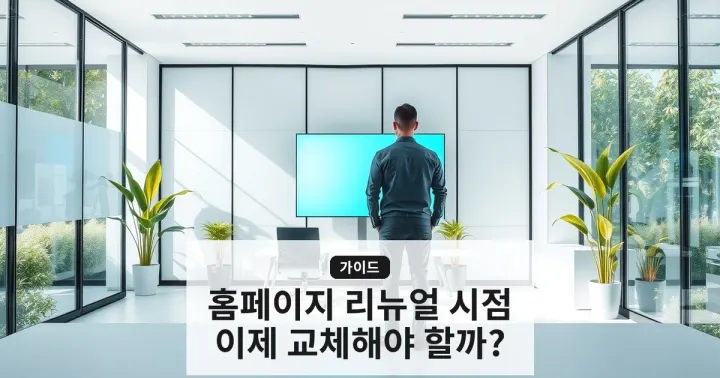 홈페이지 리뉴얼 시기와 절차 가이드 — 교체할 때 vs 유지할 때