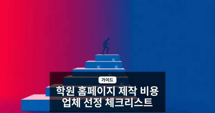 학원 홈페이지 제작 비용과 업체 선정 체크리스트 완벽 가이드