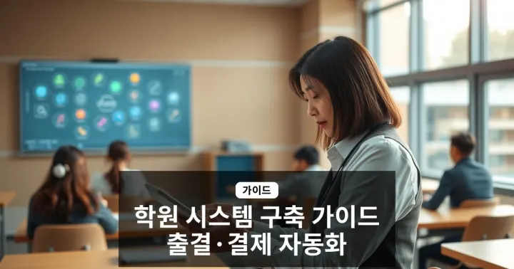 학원 관리 시스템 구축 가이드 — 출결, 결제, SMS 자동화까지