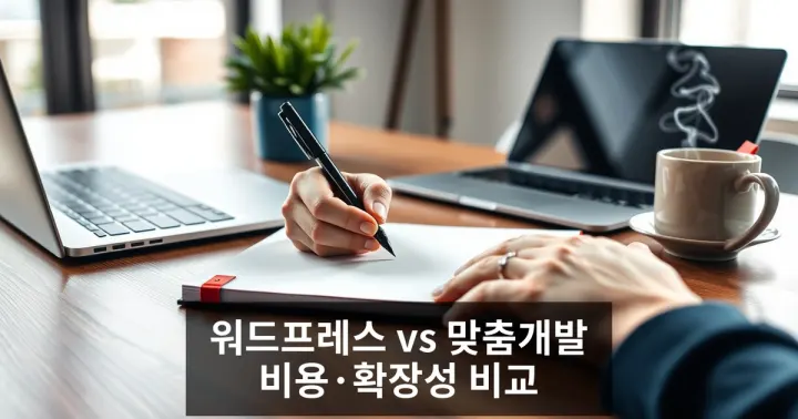 워드프레스 vs 맞춤 개발 — 비용·유지보수·확장성 완전 비교