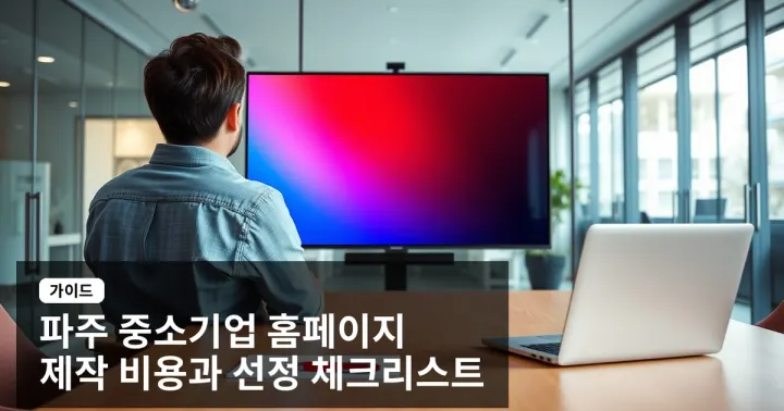 경기·파주 중소기업 홈페이지 제작 비용과 IT 외주 업체 선정 체크리스트