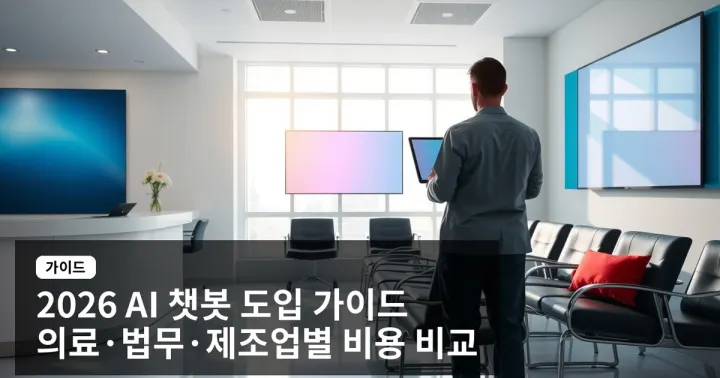 2026 기업 AI 챗봇 도입 실전 의료 법무 제조업별 맞춤형 종류 비교와 비용 가이드