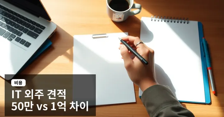 IT 외주 업체 견적 비교 가이드 — 50만원짜리부터 1억짜리까지, 차이는 어디서?