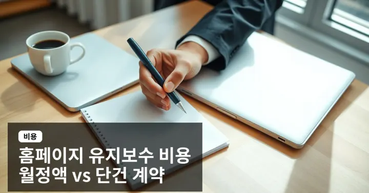 홈페이지 유지보수 비용 및 계약 방식 완전 정리 — 월정액 vs 단건 계약