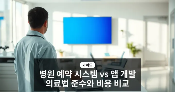 병원 예약 시스템과 앱 개발 비교 가이드: 의료법 준수와 비용 분석